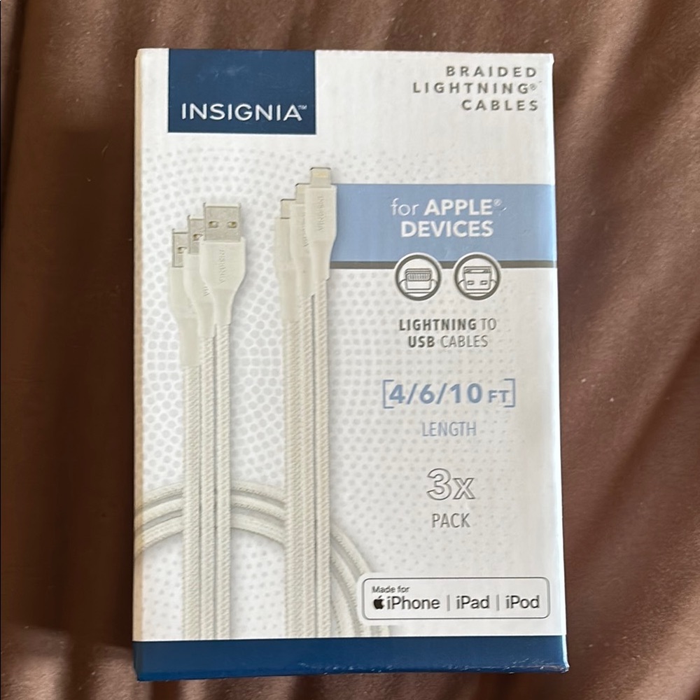 Insignia Braided Lightning Cables for Apple Devices